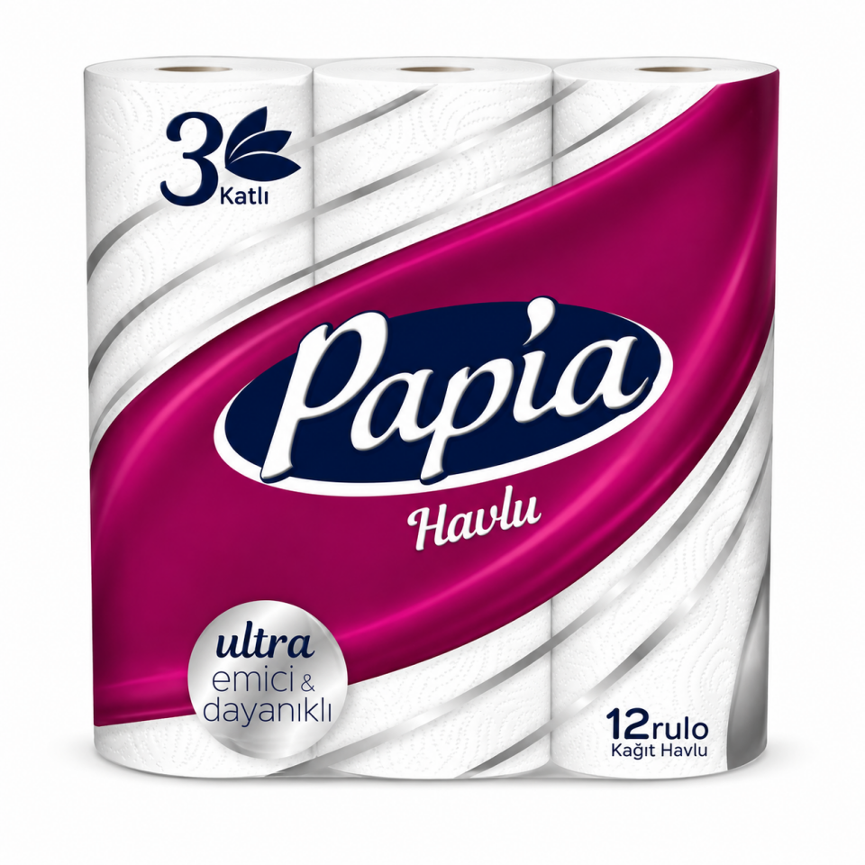 PAPİA 12'Lİ KAĞIT HAVLU 3 KATLI